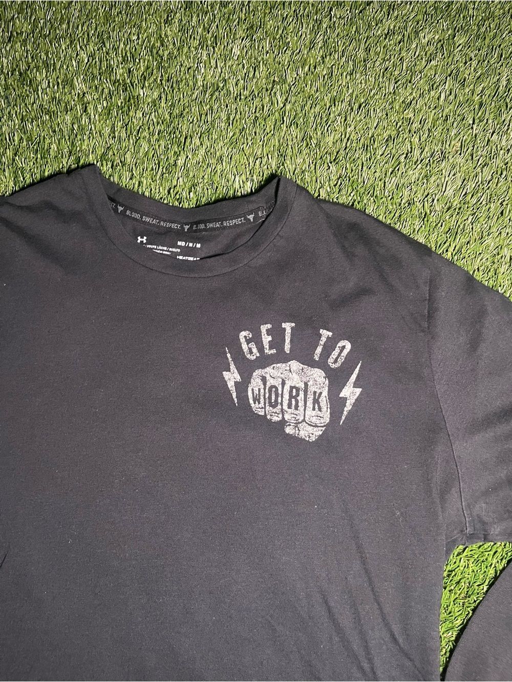 Under Armour Men’s Medium Black 'Get To Work' Graphic Tee